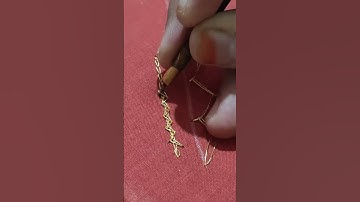 Aari Work  Chain With Zigzag Stitch.    #Subscribe#