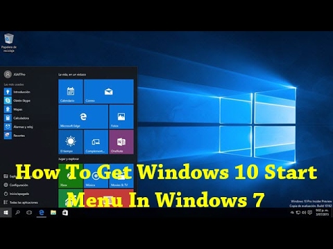 How To Get Windows 10 Start Menu In Windows 7?