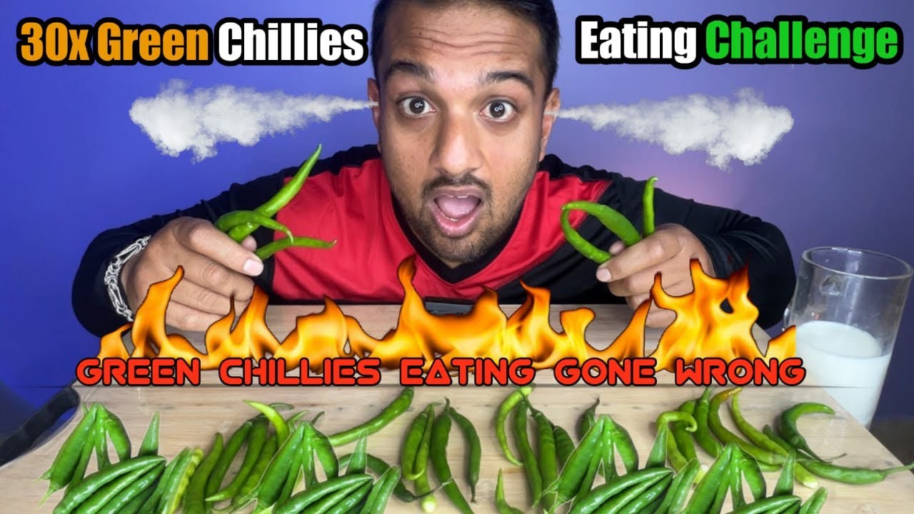 ASMR Epic x30 Green Chilli Eating Challenge 🔥💀GONE WRONG At Last In Hyderabad asmr YouTube