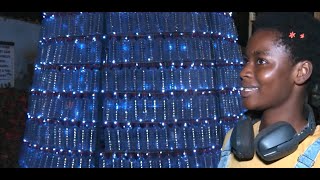 Ghanaian environmentalists turn plastic waste into Christmas trees