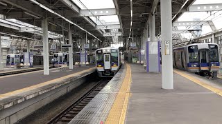 【4K】南海電車 空港急行が連続到着！1000系 関西空港行き 8300系 なんば行き 泉佐野駅