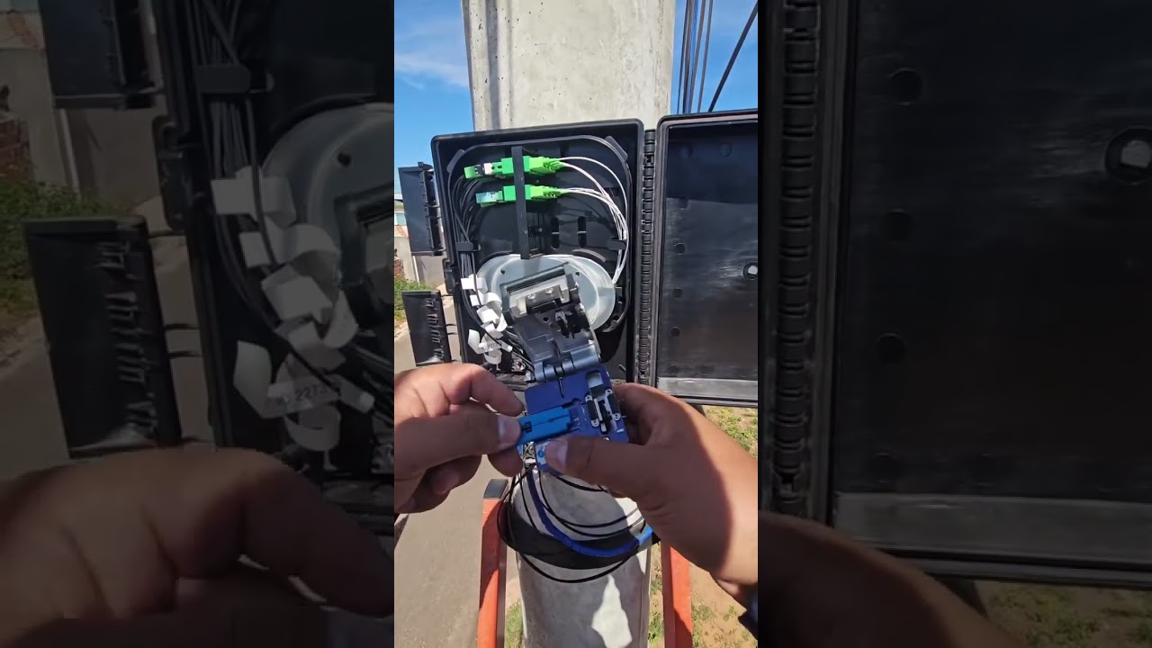 Шиша тола кабелини кулда улаш жараёни.