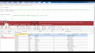 How to Delete Records from MS Access using Python