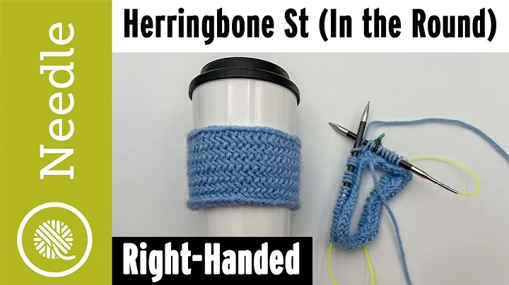 Knit Herringbone stitch In the Round | Magic Loop & Bind off