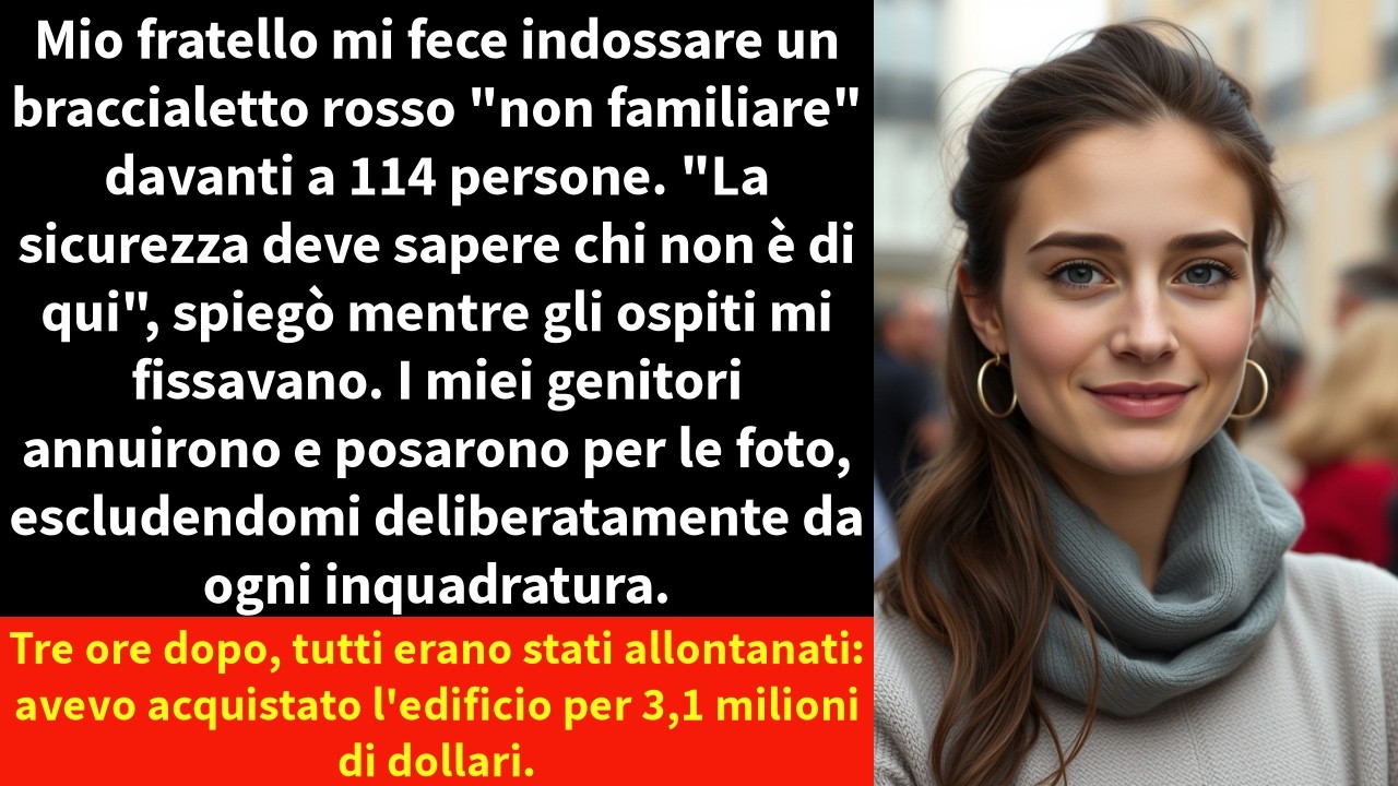 Mio fratello mi fece indossare un braccialetto rosso 