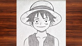 Easy anime drawing |  how to draw Monkey D. Luffy step-by-step  screenshot 5