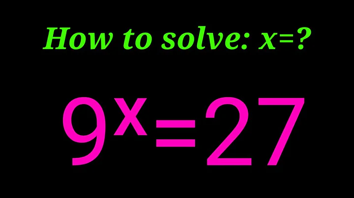 A Nice Exponential Equation Solving By Math Tutor Jakaria One✍️A Nice Algebra Problem✍️ Math Problem