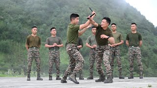 Jawans Training in Army Martial Arts Routine (AMAR)