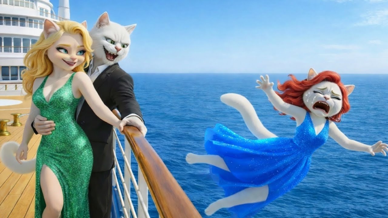 😡💔 Daddy Cat Thought He Won… But Mama Cat & Kitten Proved Him Wrong ✨🐱