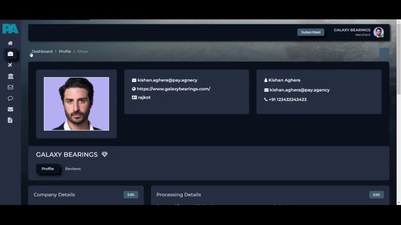 Merchant's Pay Agency Dashboard Demo | Pay Agency Demo for Merchants | Why Pay Agency
