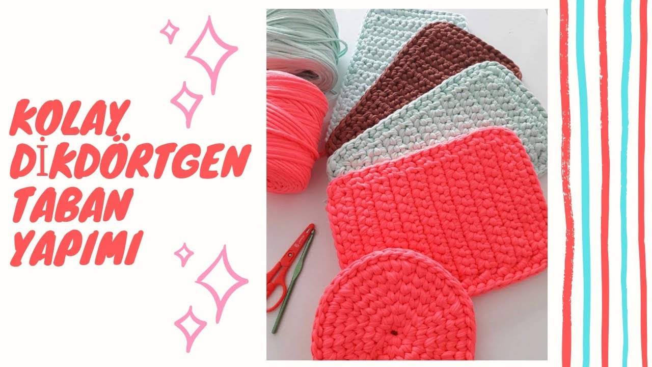 KOLAY DİKDÖRTGEN SEPET TABAN YAPIMI