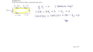 Chapter 20, Example 15 (Kirchhoff's loop rule example)