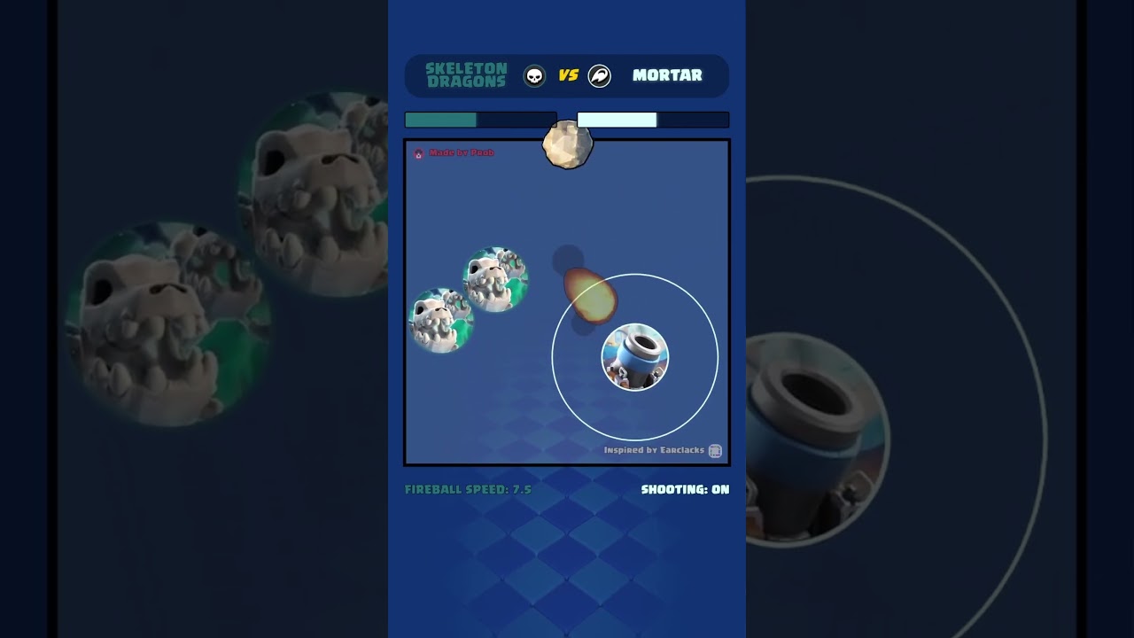 Clashballs 56 - Skeleton Dragon VS Mortar