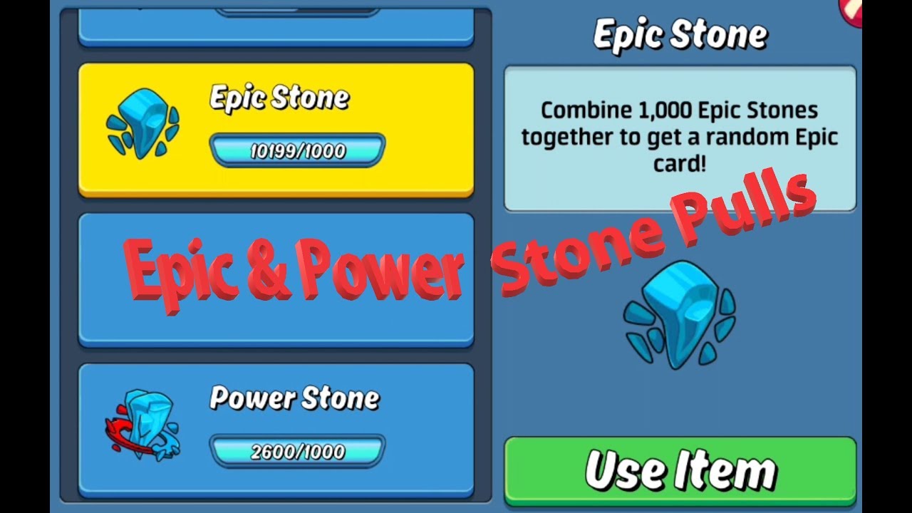 10000 epic stones and 2000 power stones Animation Throwdown
