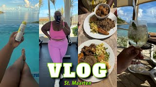 LOTS OF EATING & SHOPPING 😅 + BEACH DAY IN ANGUILLA + I FELL OFF THE MACHINE 😩 || SINT MAARTEN VLOG
