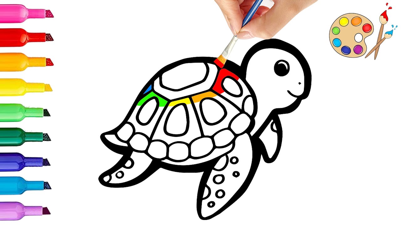 How to Draw a Turtle | Easy Step-by-Step Tutorial - YouTube