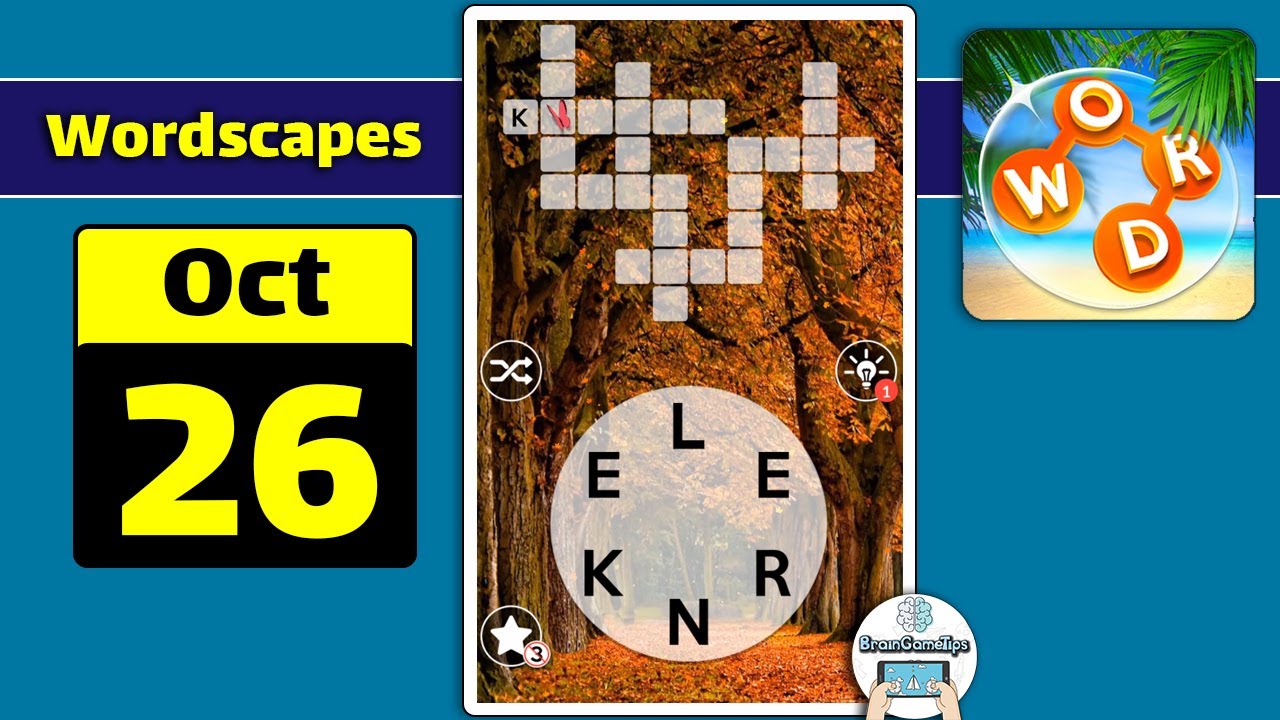 Wordscapes - Daily Puzzle October 26 2020 Answer