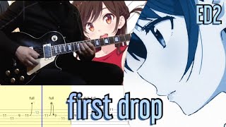How to play | first drop(rent-a-girlfriend)-Halca (guitar solo with tab lesson)
