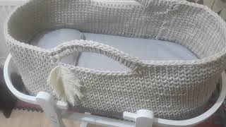 moses basket using corded yarn and lightweight