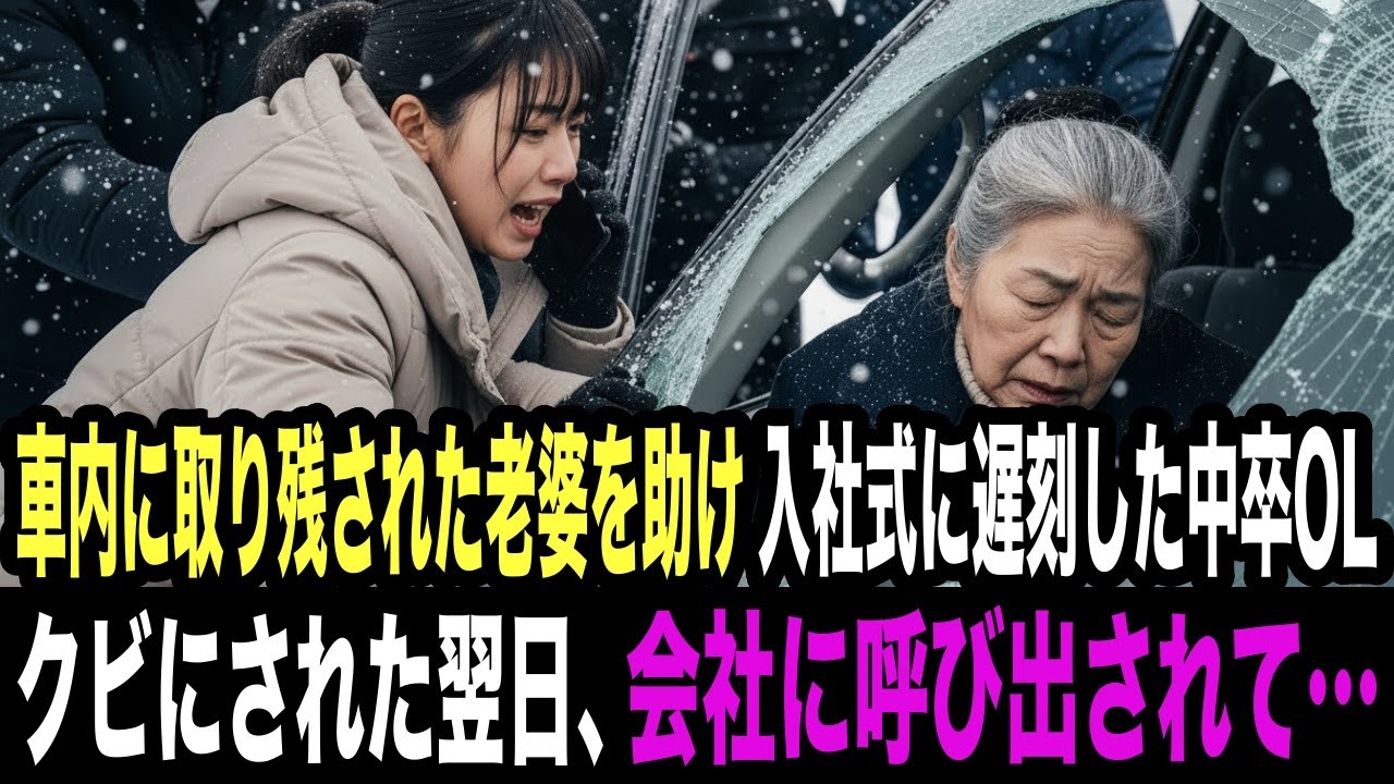 事故で車内に取り残された老婆を助け、入社式に遅刻した中卒社員。クビにされた翌日、会社に呼び出されて…