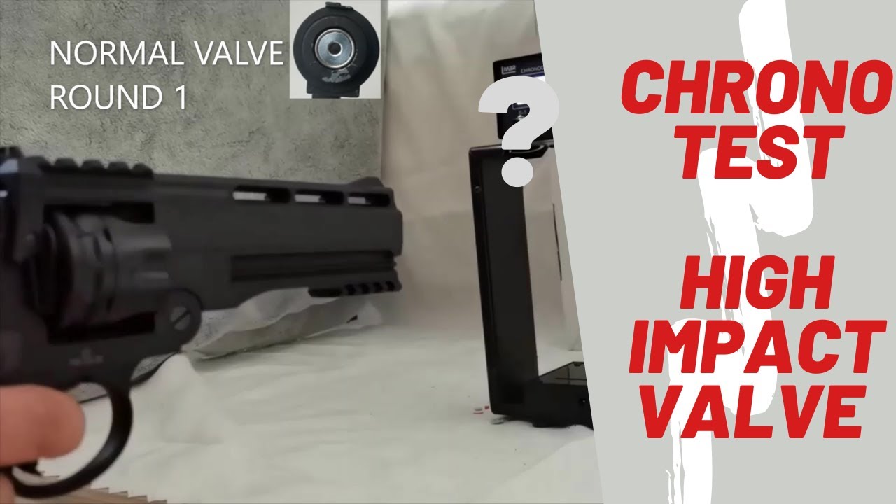 FS Chrono test High Impact Valve More power for First Strike Roscoe revolver and Standard valve