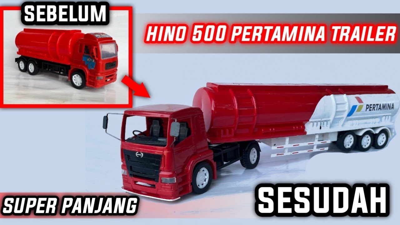 MODIFIKASI TRUK PLASTIK MENJADI TRUK TANKI PERTAMINA TRAILER HINO 500
