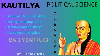 Kautaliya Political Thought (UG)