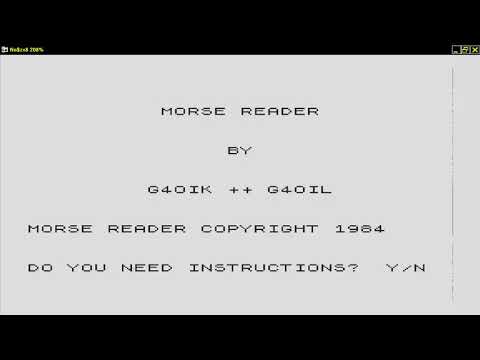 Morse Reader 1984G40IK   G40ILSINCLAIR ZX80 ZX 80 ZX81 ZX 81 Science of Cambridge Ltd