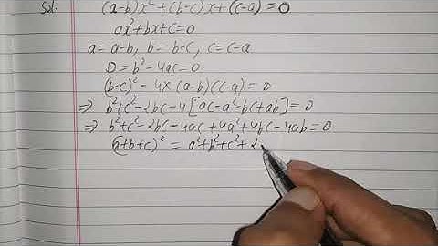 If the roots of the equation (a-b)x^2+(b-c)x+(c-a) =0 then prove that b+c=2a