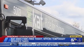 KAT buses end fare-free rides, offer temporary reduced fares
