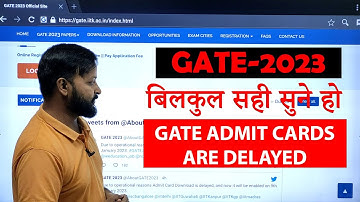 GATE 2023 Admit card delayed | Important updates #gate_admit_card