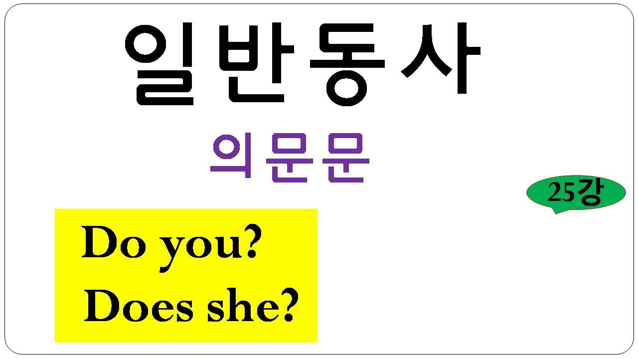 기초 영문법 [일반동사의 의문문] 일반동사의 의문문 만드는 원리 쉽게 이해하기  #의문문 #기초영문법 #영문법