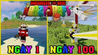 KienRic Tóm Tắt 100 ngày trong Minecraft CRAZYCRAFT sinh tồn Siêu Khó !!!