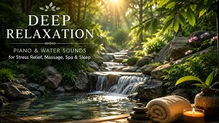 Beautiful Relaxing Music Piano Water Sounds for Stress Relief Massage Spa Sleep