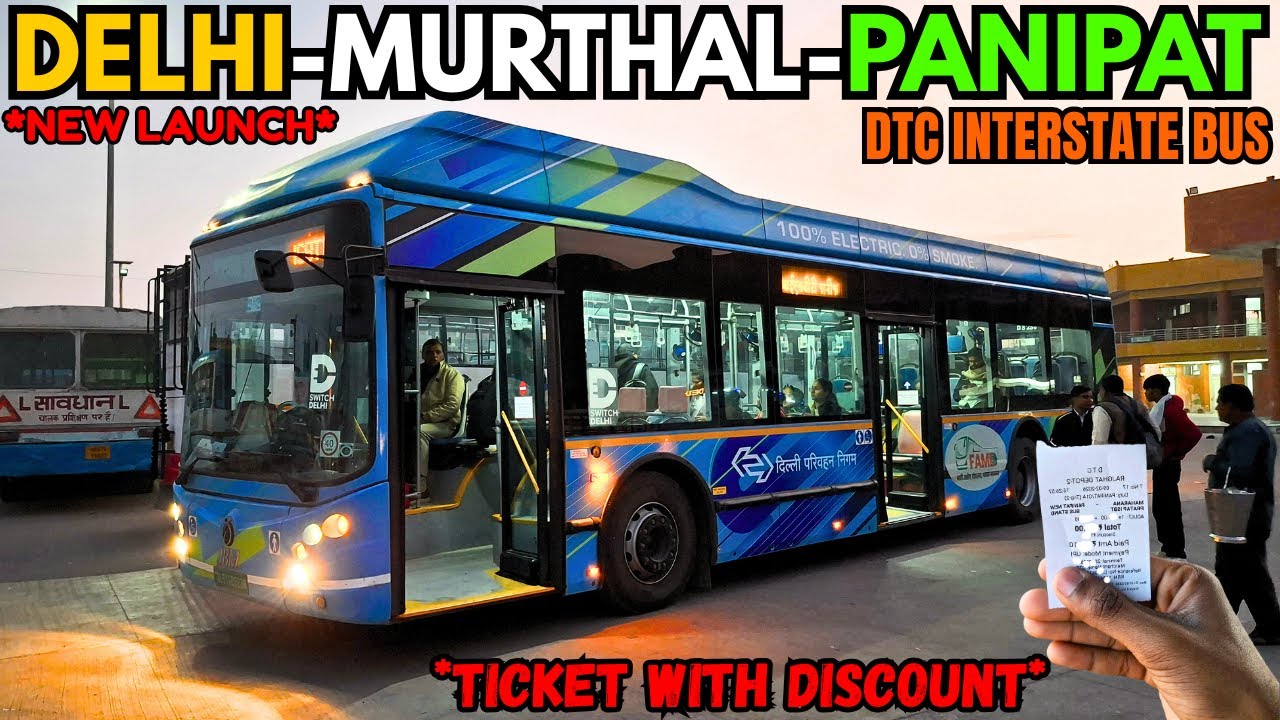 NEW DTC Bus Delhi to Panipat 😱 | Ticket Discount + Full Journey