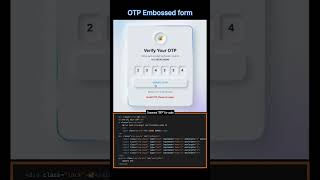 OTP verify using html css js