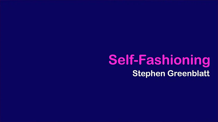 CRITICAL STUDIES II (MA S3): SELF-FASHIONING BY ST...