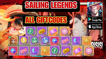 Sailing Legends & All 4 Giftcodes🎁🎁 | 4 Free Codes Sailing Legends - How to Redeem