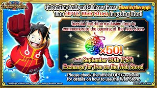 150 GEMS FOR $1! OPTC Webstore Is Here! (ONE PIECE Treasure Cruise)