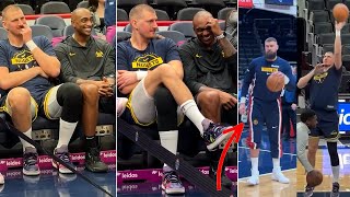Nikola Jokic Laughs With Denver Nuggets Staff as He Slowly Gets Back in Shape | Nuggets vs Wizards