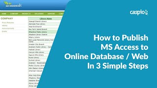 How to Publish MS Access to Online Database / Web In 3 Simple Steps How to Publish MS Access to Online Database / Web In 3 Simple Steps
