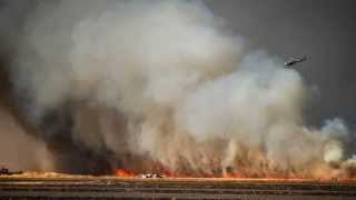 Grass fire threatens structures in North Sacramento