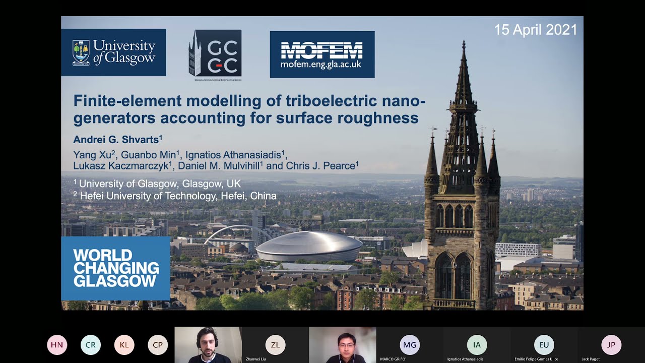 Finite-element modelling of triboelectric nanogenerators accounting for surface roughness