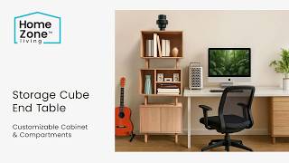 Storage Cube End Table - Customized Home Organization Easy to Assemble