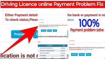 How to Fix Driving Licence Payment Panding Problem