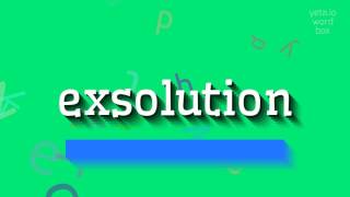 Exsolution - How To Say Exsolution?