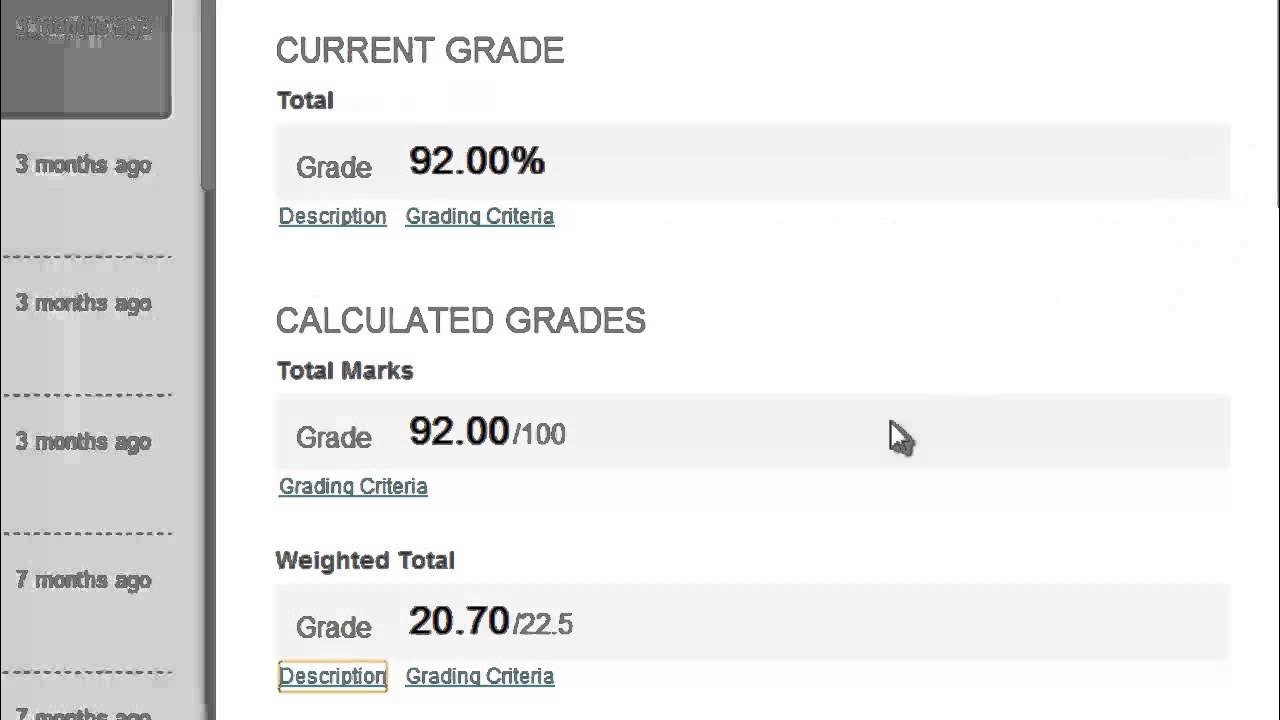 Checking Grades on BlackBoard YouTube