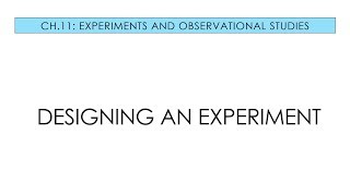 Applied Stats 11.4 Designing an Experiment