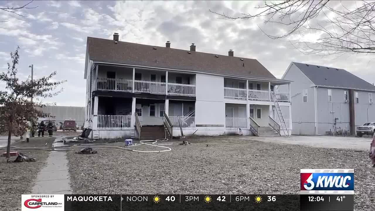 Man burned, several displaced after apartment building fire - YouTube