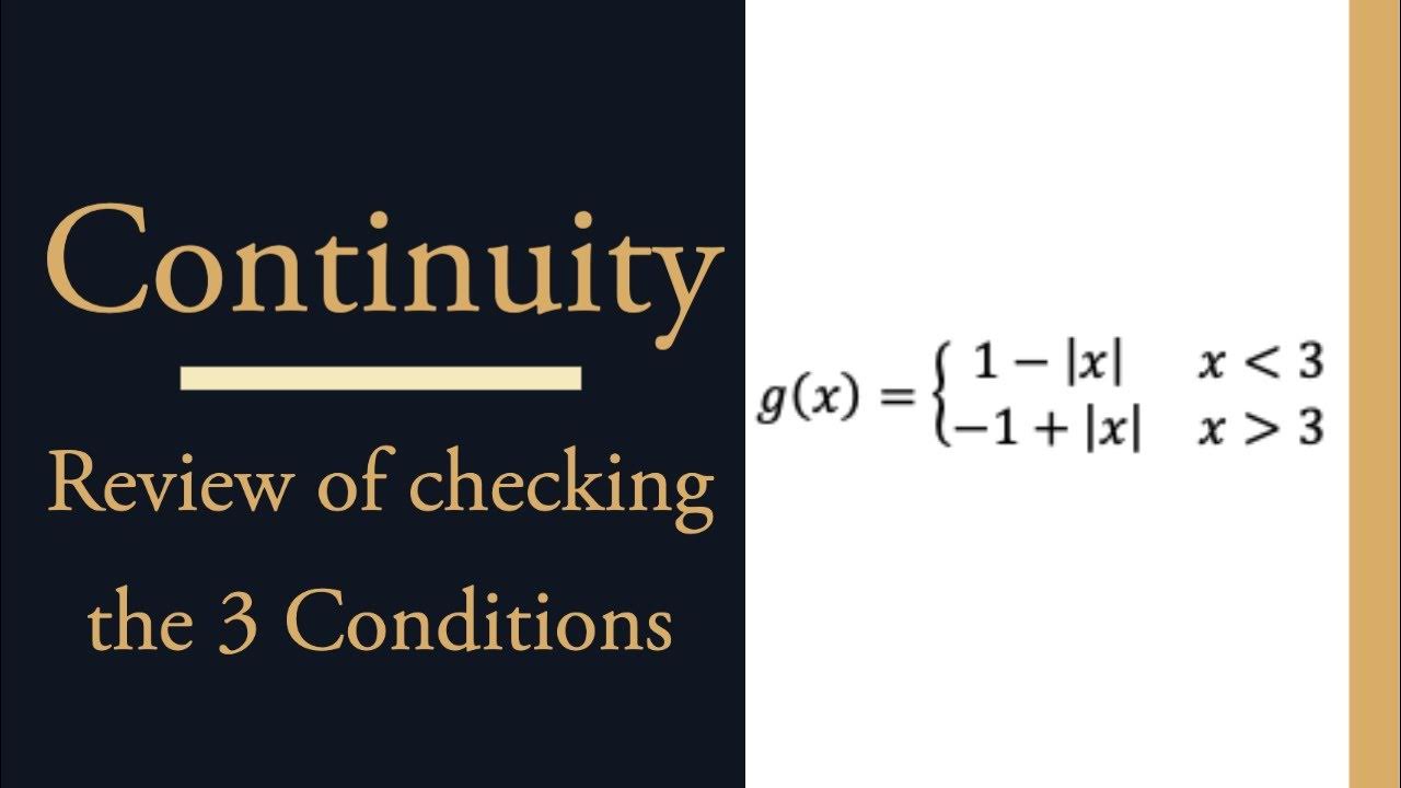 Continuity of a function at a point | Review of Continuity and 3 ...